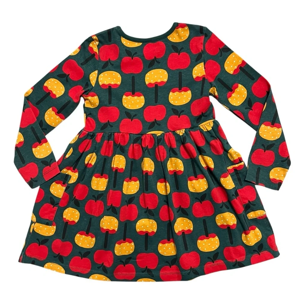 Hanna Andersson Sz 110 Candy Apples Pocket Dress